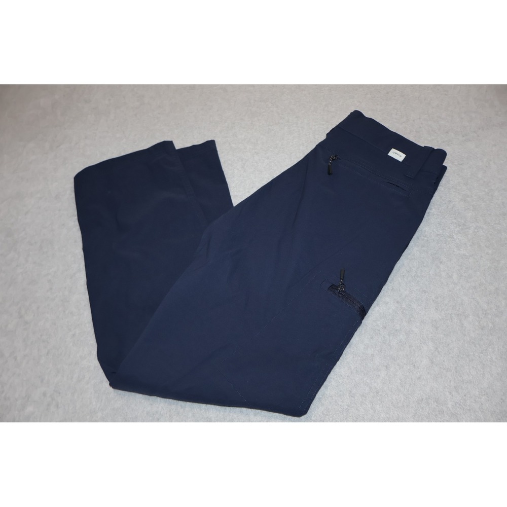 Orvis Tech Pants Mens 30x30 Navy Blue Stretch Water Repellent Zip Cargo